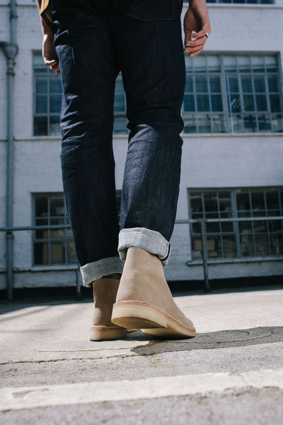 clarks desert boots with jeans