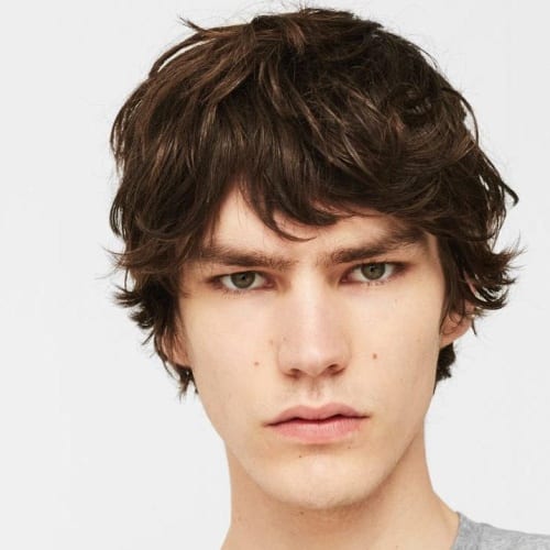 shaggy fringe hairstyle men