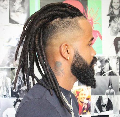 Front Cropped Dread Mullet