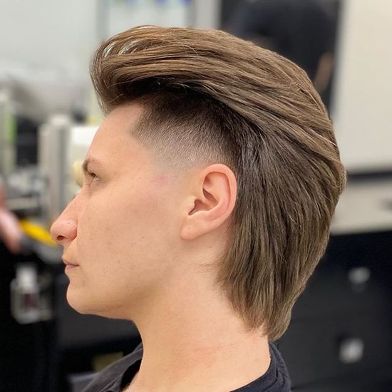 Undercut permed mullets