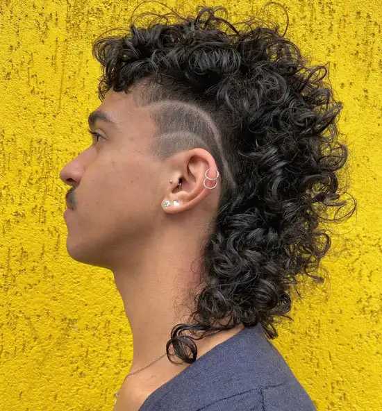 fancy and curly mullet 
