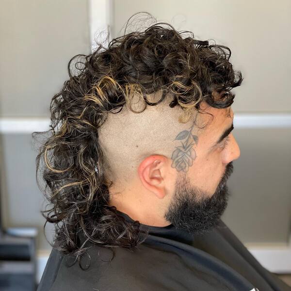 Permed Mullets with design