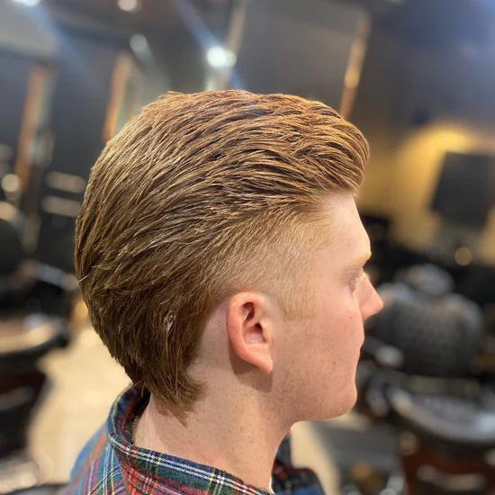 Neat Braid Mullet Faded With Burst