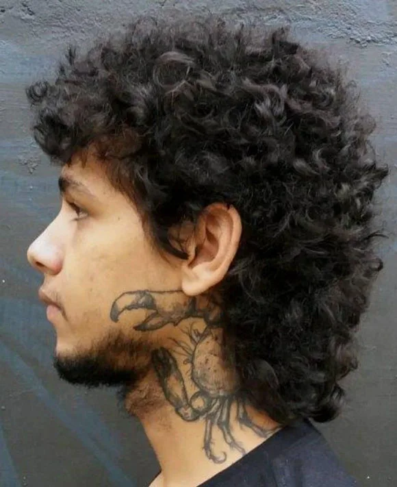 Curly Modern mullet