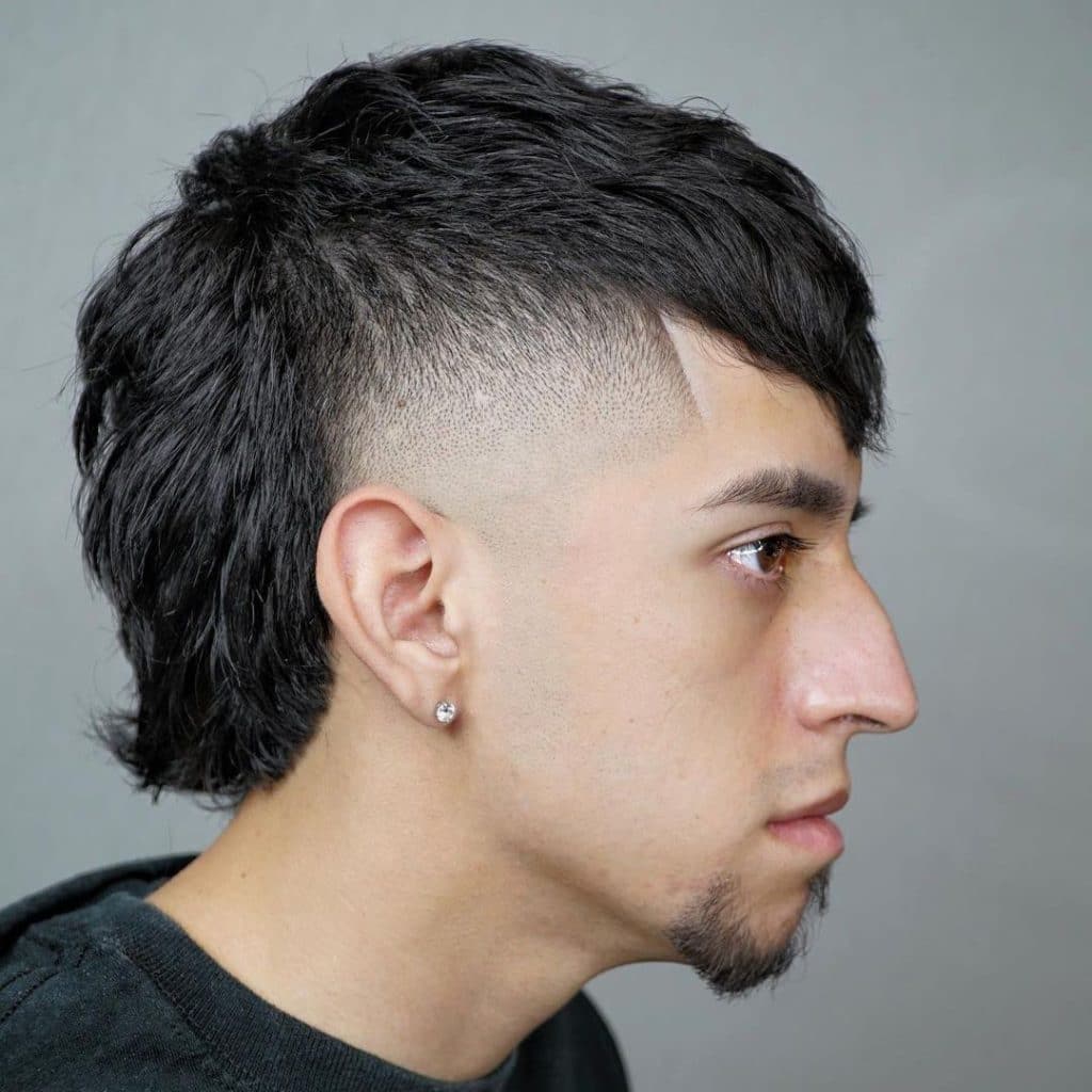 buzzed face mullet 