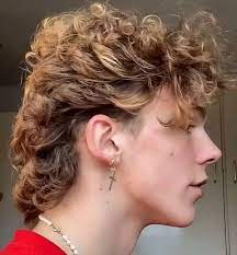 90s Curly Mullet with Frosted Tips